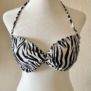 Zebra Bikini Top